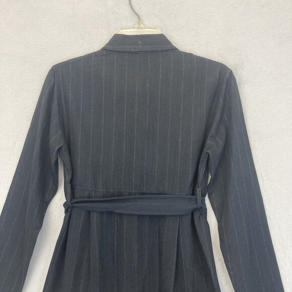 Vintage‎ Romeo Gigli Shirt Dress Womens Italian 40 US 6 Gray Pinstripe Italy 90s - Picture 16 of 16